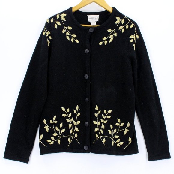 Vintage Brownstone Studio Women's Retro Knit Cardigan Front Button Sweater Sz M - Picture 1 of 9